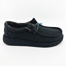 Hey Dude Wally Youth Basic Black Kids Comfort Slip On Shoes - £35.35 GBP