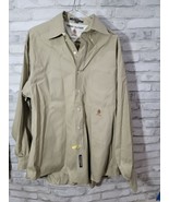 Vtg Tommy Hilfiger Khaki Long Sleeve Shirt Button Down Size 15 1/2 34-35 - $380.59 MXN