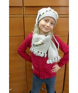 MERINO WOOL HAT SCARF SET FOR KIDS GRAY MADE IN EUROPE HOLIDAY GIFT FOR ... - £40.18 GBP