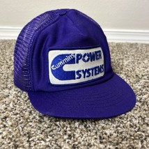 Vintage Cummins power Trucker Hat Cap Adult Adjustable purple Mesh 80s 90s - £15.96 GBP
