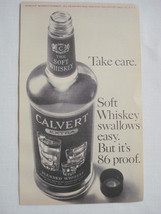 1964 Ad Cavert Extra Soft Whiskey Swallow Easy - £6.28 GBP