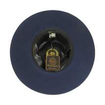 Mens Hat By BRUNO CAPELO Australian Wool Wide Brim Fedora Duke DU722 Navy image 5