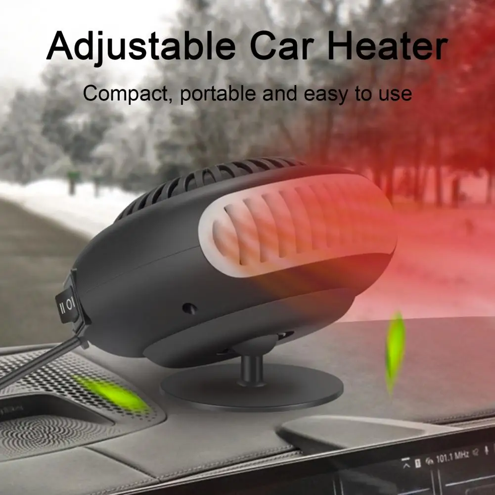 Car Heater With 360-Degree Rotary Base Plug-and-Play Fast Heating Low Noise - £14.48 GBP