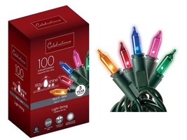 Celebrations Incandescent Mini Christmas String Lights Multicolor 100-ct... - £11.07 GBP