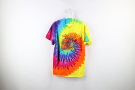 Vtg 90s Mens Medium Spell Out Pike Place Market Seattle Rainbow Tie Dye T-Shirt - £35.57 GBP