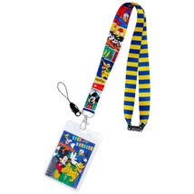Mickey And The Gang Disney Striped Lanyard Blue - £11.97 GBP