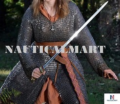 NauticalMart Warrior Woman Medieval Armor Riveted Chainmail Shirt - £234.62 GBP