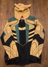Marvel Universe Loki Mad Engine Loki Costume Horns Full Zip Hoodie Unise... - £39.22 GBP