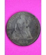 1856 P Seated Liberty Silver Dime Guaranteed Authentic &amp; Genuine 1348 - $21.93 CAD