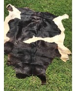 COWHIDE RUG SKIN HOLSTEIN BLACK PIED BLAARKOP BELTED GALLOWAY GIROLANDRO... - $197.01