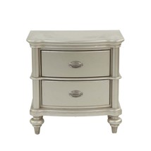 Antique Silver 2 Drawer Wood Nightstand - $4,944.33 MXN