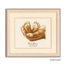 Vervaco Birth Record Tiny Feet Counted Cross Stitch Kit, Multi-Colour  - £38.80 GBP