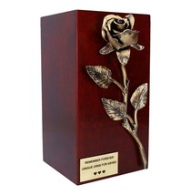 Rose urn for ashes Decorative urn with rose for adult Personalized cremate urn - £160.34 GBP+