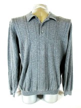 Field Gear mens Large tall L/S gray 100% cotton POLO GOLF sweater (A7)pm1 - £8.13 GBP