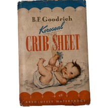 Vintage B. F. Goodrich Koroseal Baby Crib Sheet Advertising Prop 1950s USA - $19.79