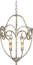 Chandelier Liliana Washed Antique Green Rustic Silver 4-Light Romantic  - £704.49 GBP