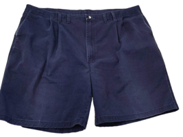Timber Creek Wrangler Shorts Mens 48 Navy Blue Chino Pleated Front Vintage - £10.02 GBP