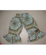 Matilda Jane Aqua &amp; Green Retro Floral Print Pants 2  - $17.76