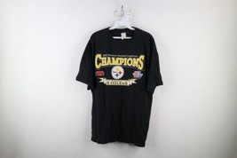 Vtg Mens Large Faded Spell Out 2006 Super Bowl XL Pittsburgh Steelers T-Shirt - $34.60