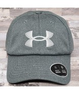 Under Armour Blitzing Cap Gray White Adjustable Hat Wicks Quick Dry Curv... - £14.12 GBP