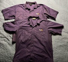 Fedex Shirt Mens L Stan Herman Button Up Short Sleeve VF Solutions - $29.70