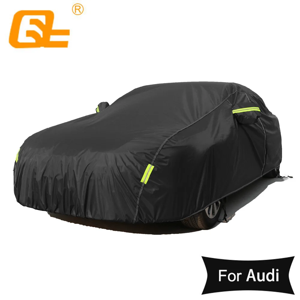 Al black waterproof full car covers snow ice dust sun uv shade cover indoor outdoor for thumb200