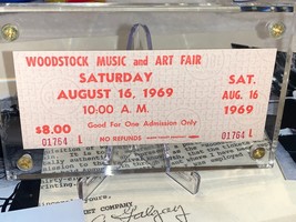 The Woodstock 1969 Unused Original Saturday Ticket Jimi Hendrix Janis Joplin Coa - £58.90 GBP