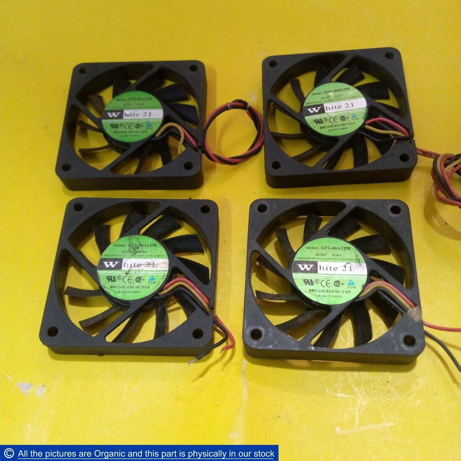 Shen Zhen Jie Leng White 21 EFS-06A12M Brushless DC Fan DC12V 0.16A Lot ... - $72.00