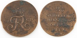 1812 German State Schleswig-holstein 2-1/2 Schilling 1/24 Daler Specie XF KM-150 - £115.09 GBP