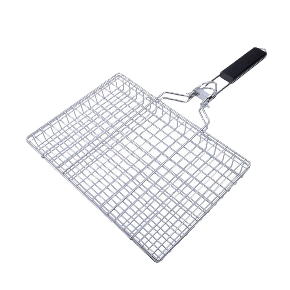 Grill Basket Grill 304 Stainless Steel Fish Fillet Vegetable Rack with Removable - £238.39 GBP