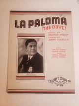 La Paloma The Dove By Yradier And Costillo Vintage 1935 Sheet Music - £9.05 GBP