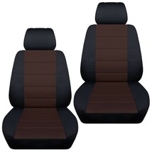 Front set car seat covers fits 1996-2020 Honda Civic   black and brown - $72.99