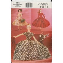 Vogue 705 7224 Gene Fashion Doll Clothes Pattern 1950s Bouffant Dress Uncut - £14.09 GBP
