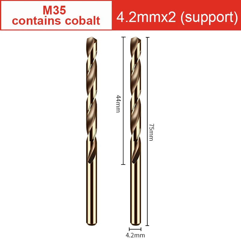 1-20mm Twist Drill Bit M35 Cobalt-containing Tungsten Steel Electric Drill Bit U - £30.02 GBP