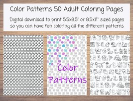 Printable Patterns to Color: Instant Download 50 different patterns for ... - £2.38 GBP