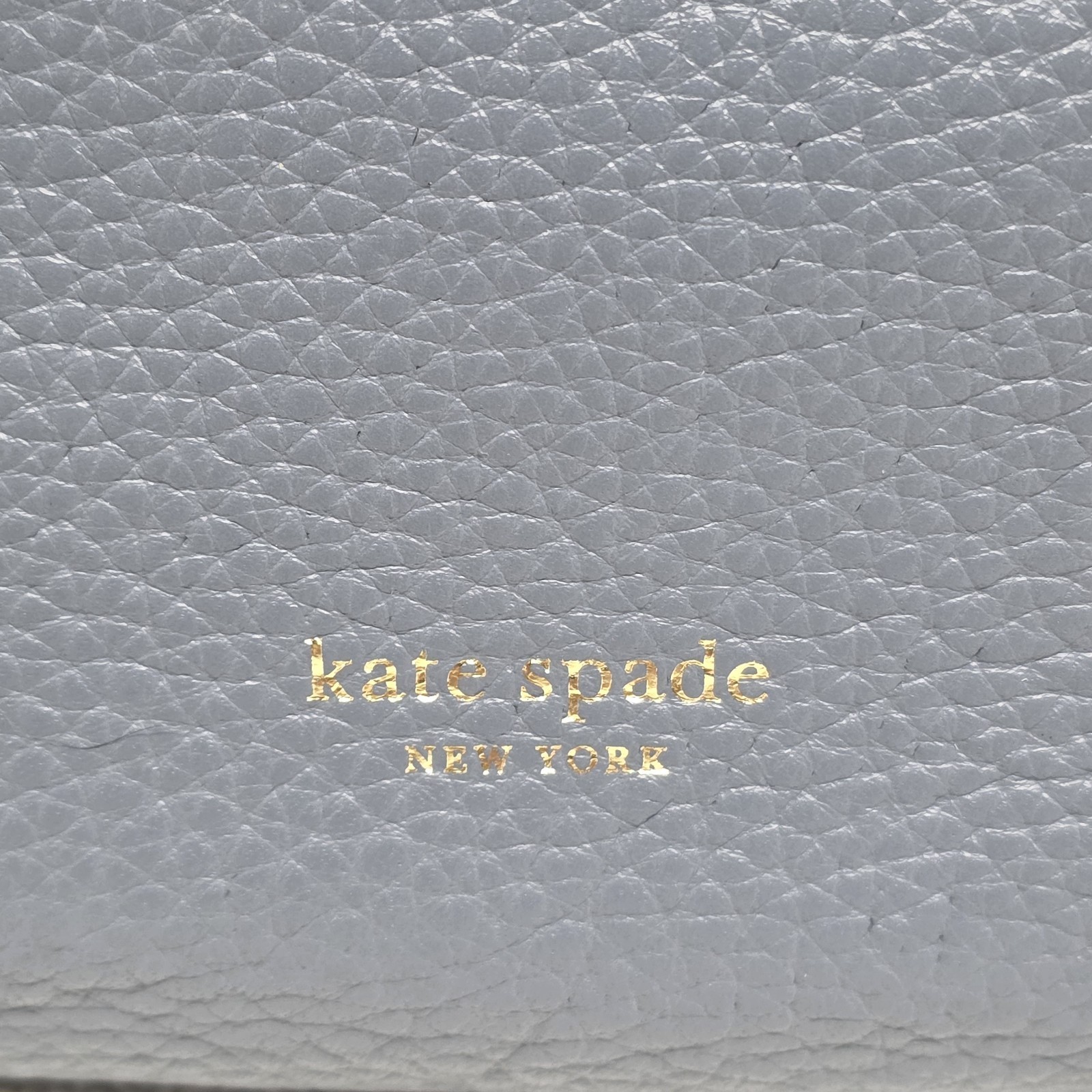 KATE SPADE Polly Double Gusset Medium Leather Crossbody Purse White Blue Item image 7