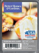 Vanilla Peach Better Homes and Gardens Scented Wax Cubes Tarts Melts Candle - £2.80 GBP