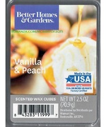 Vanilla Peach Better Homes and Gardens Scented Wax Cubes Tarts Melts Candle - £2.75 GBP