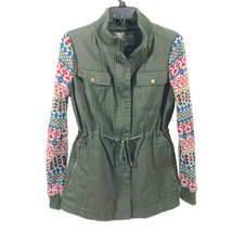 Natural Reflections Women&#39;s Canvas Jacket with Sweater Sleeves Size Medium - £23.26 GBP