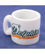 NFL Miniature Coffee Mug Miami Dolphins Fan Collectible Ornament Vintage - £4.50 GBP