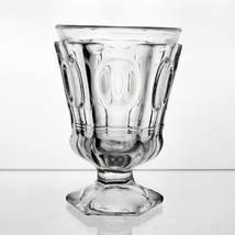 Flint Ringed Framed Ovals Tumbler Glass, Antique c.1840s Hex Footed EAPG... - $30.00
