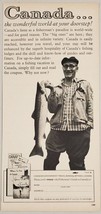 1960 Print Ad Canadian Government Travel Bureau Huge Fish Ottawa,Canada - $10.51