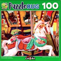 Colorful Wooden Carousel - 100 Pieces Jigsaw Puzzle - £8.50 GBP