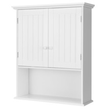 Costway Wall Mount Bathroom Cabinet Hanging Storage Organizer White - £106.93 GBP