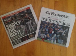 Red Sox 2018 World Series Champions 10/29 Boston Globe Herald Newspaper ... - £18.73 GBP