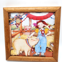 Mary Engelbreit Framed Print State Fair Best In Show 1st Place Picture With Pig - £14.38 GBP