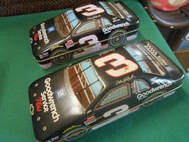 Great Collectible #3 DALE EARNHARDT...Set of 2 Tin CAR Storage Boxes - £7.42 GBP
