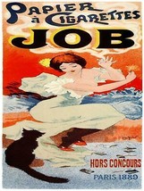 4005 .Job. cigarette paper vintage Ad Poster.Paris 1889 Art.Wall Decorative. - £12.17 GBP+