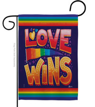 Love Wins Garden Flag Pride 13 X18.5 Double-Sided House Banner - £15.90 GBP