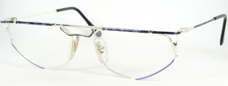 Serge Kirchhofer 1043 SILVER /LAVENDER /BLACK UNIQUE RARE EYEGLASSES 55-... - $86.57